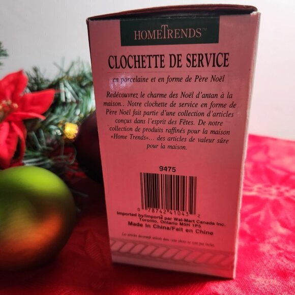 Porcelain Santa Clause Dinner Bell Christmas Holiday 4 1/4" Seasonal Decor - Picture 9 of 9